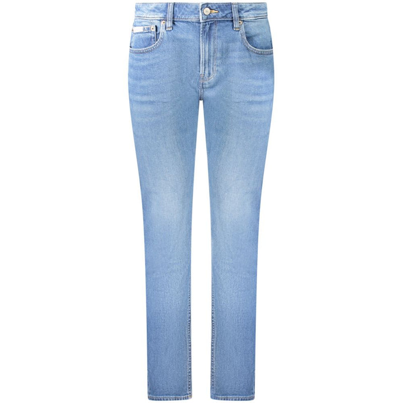 Jean Slim Femme en Coton Bleu Calvin Klein