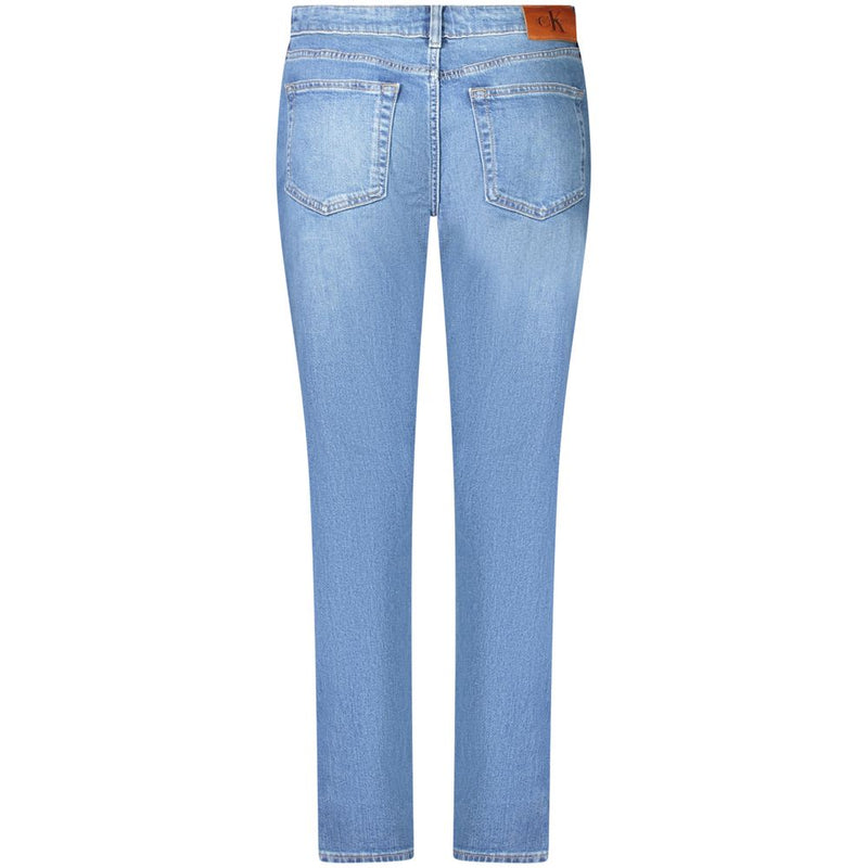 Jean Slim Femme en Coton Bleu Calvin Klein
