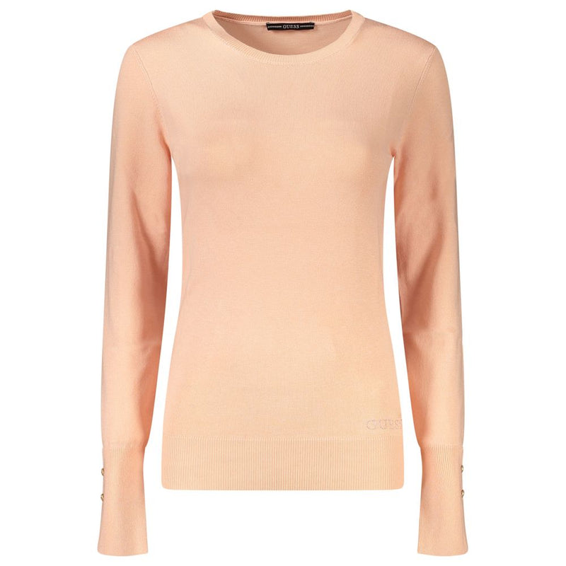 Guess Jeans Pull en Viscose Rose - Élégant et Confortable