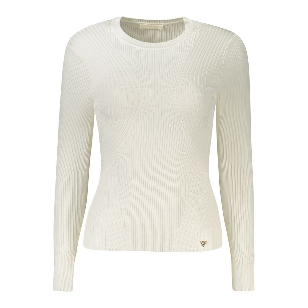 Guess Jeans White Viscose Sweater for Women - Stylish Comfort