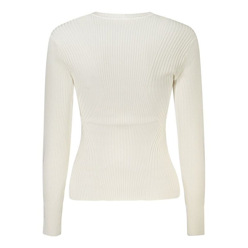 Guess Jeans White Viscose Sweater for Women - Stylish Comfort