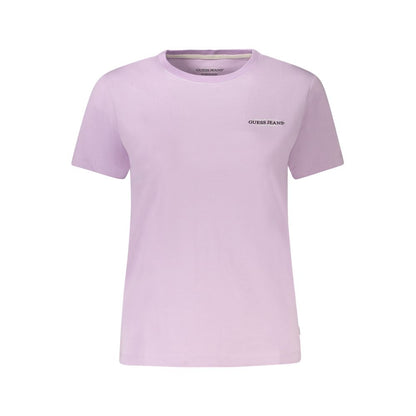 T-shirt Guess en coton violet pour femme