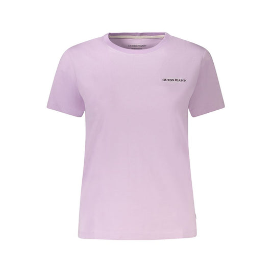 T-shirt Guess en coton violet pour femme