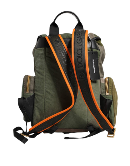 Sac à dos patchwork vert militaire Dolce & Gabbana