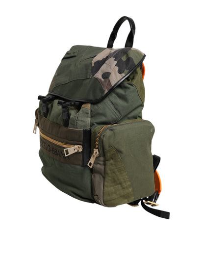 Sac à dos patchwork vert militaire Dolce & Gabbana
