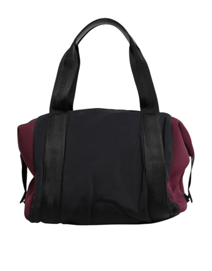 Sac de voyage à bandoulière Dolce & Gabbana noir bordeaux