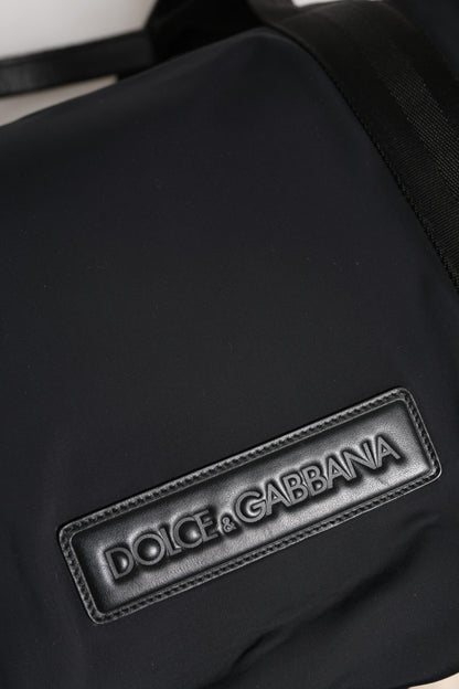 Sac de voyage à bandoulière Dolce & Gabbana noir bordeaux