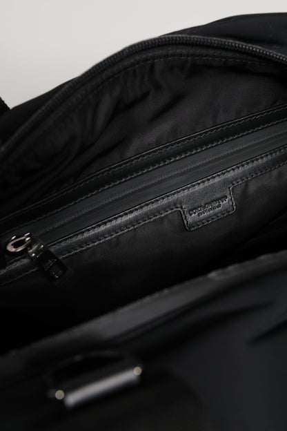 Sac de voyage à bandoulière Dolce & Gabbana noir bordeaux