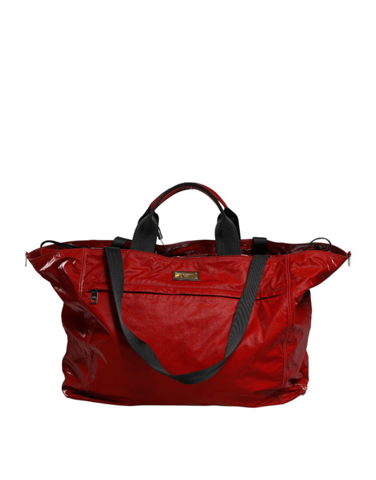 Sac de voyage à bandoulière en nylon rouge Dolce & Gabbana