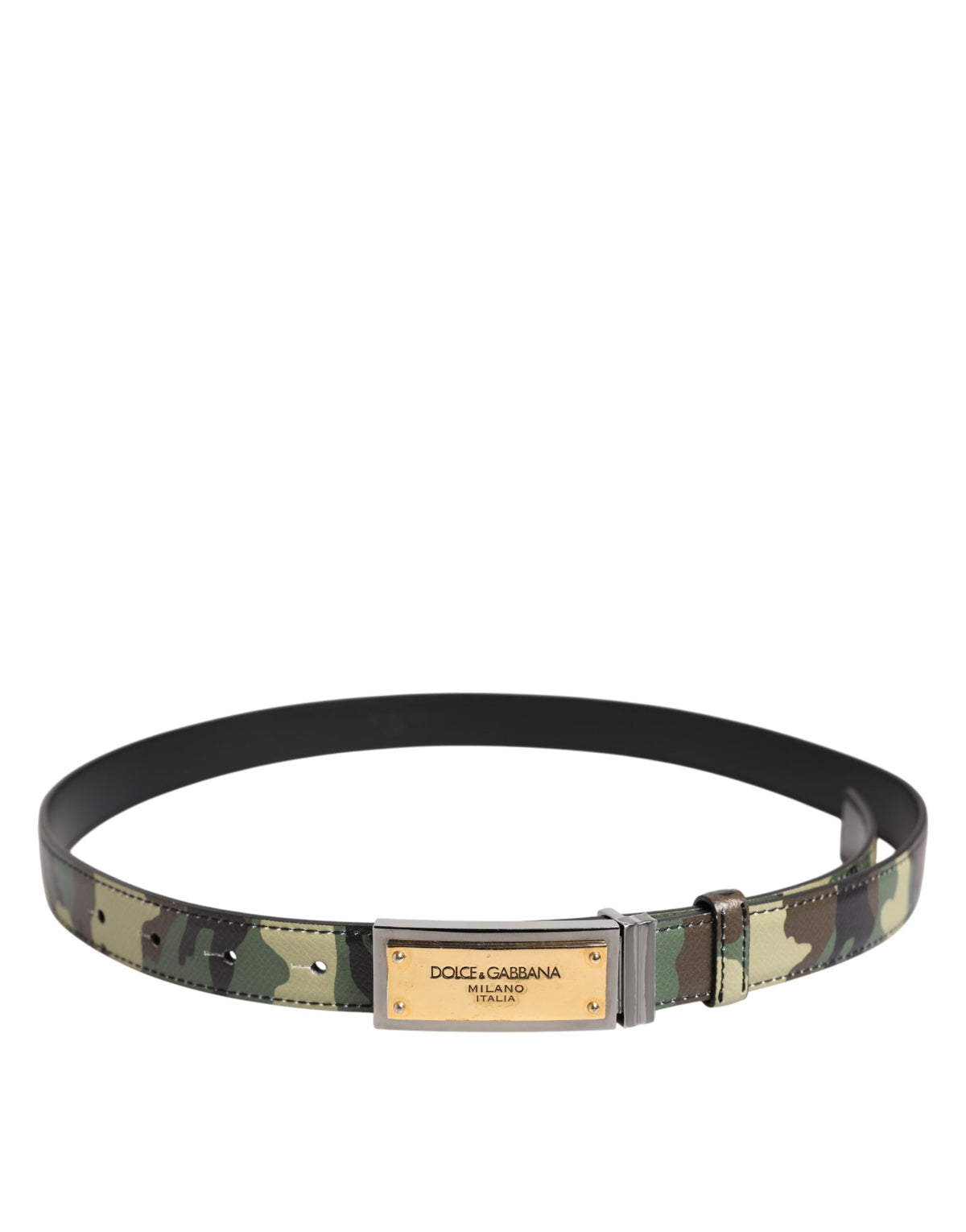 Ceinture à boucle métallique avec logo camouflage multicolore Dolce &amp; Gabbana
