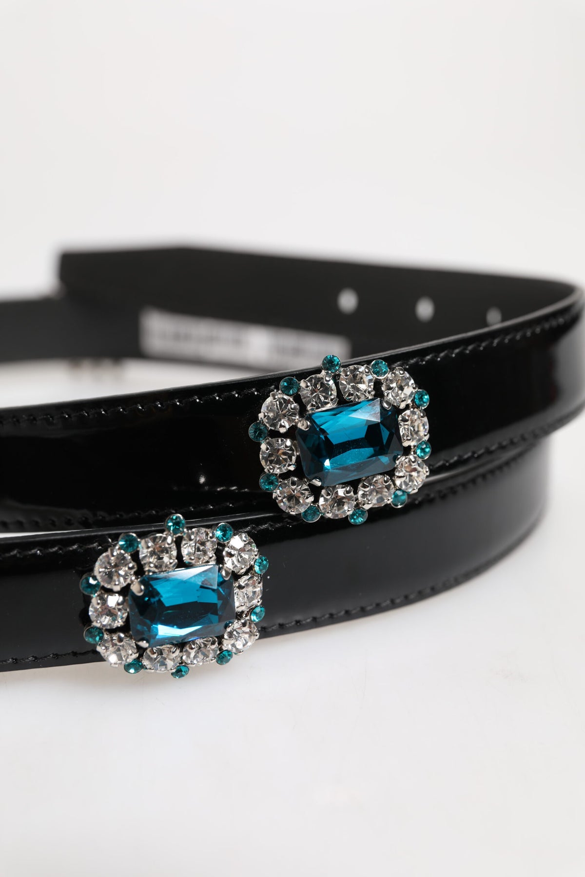 Dolce &amp; Gabbana Zwarte Riem met Metalen Logo Gesp