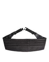 Ceinture large 100 % soie noire Dolce &amp; Gabbana pour homme