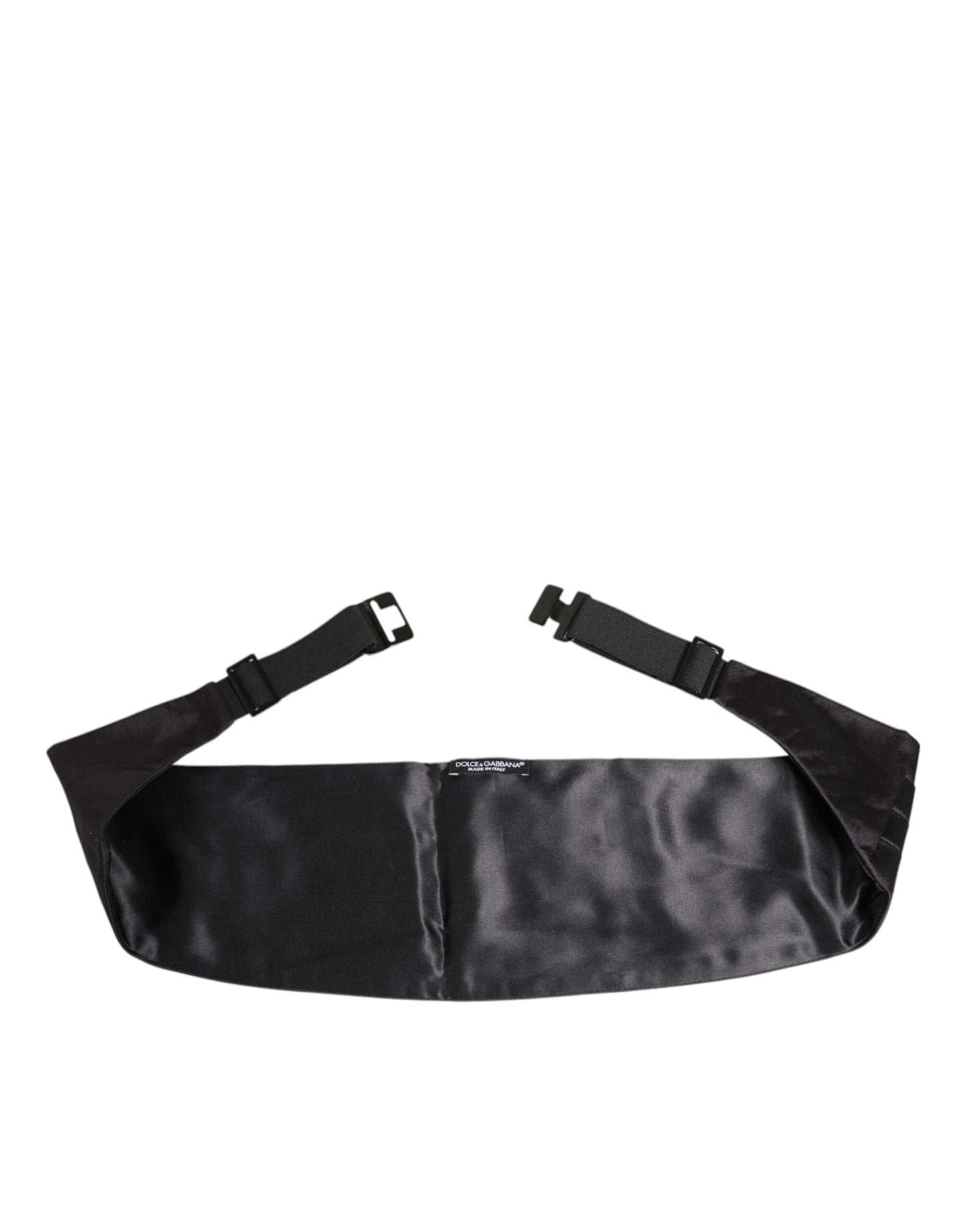 Dolce & Gabbana Black Men 100% Silk Belt Wide Waist Cummerbund