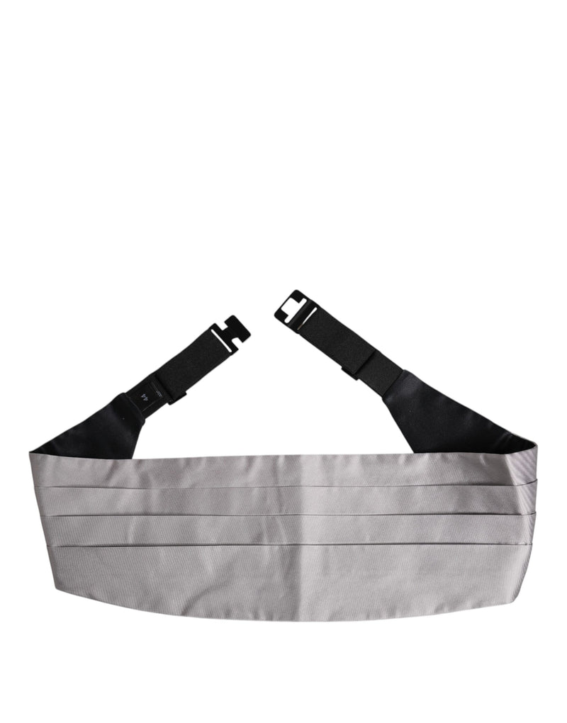 Dolce &amp; Gabbana Grijze Heren 100% Zijden Riem Brede Taille Cummerbund