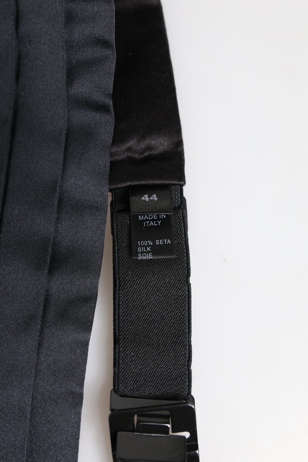 Ceinture Dolce &amp; Gabbana bleu foncé 100 % soie