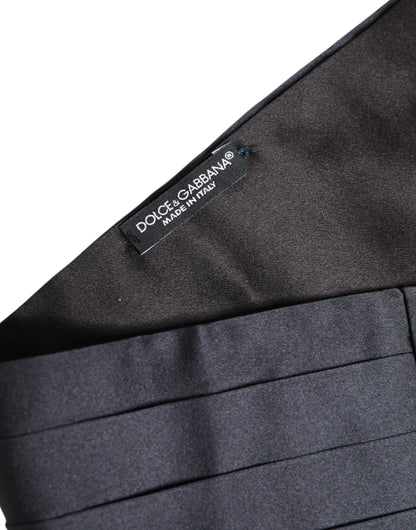 Dolce & Gabbana Dark Blue 100% Silk Belt Waist Cummerbund