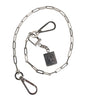 Porte-clés ceinture à breloque DG en métal argenté Dolce &amp; Gabbana