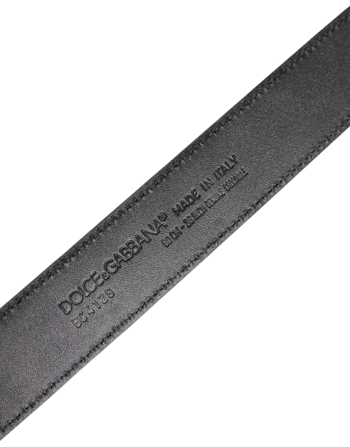Ceinture classique en cuir noir Dolce &amp; Gabbana avec boucle DG en métal