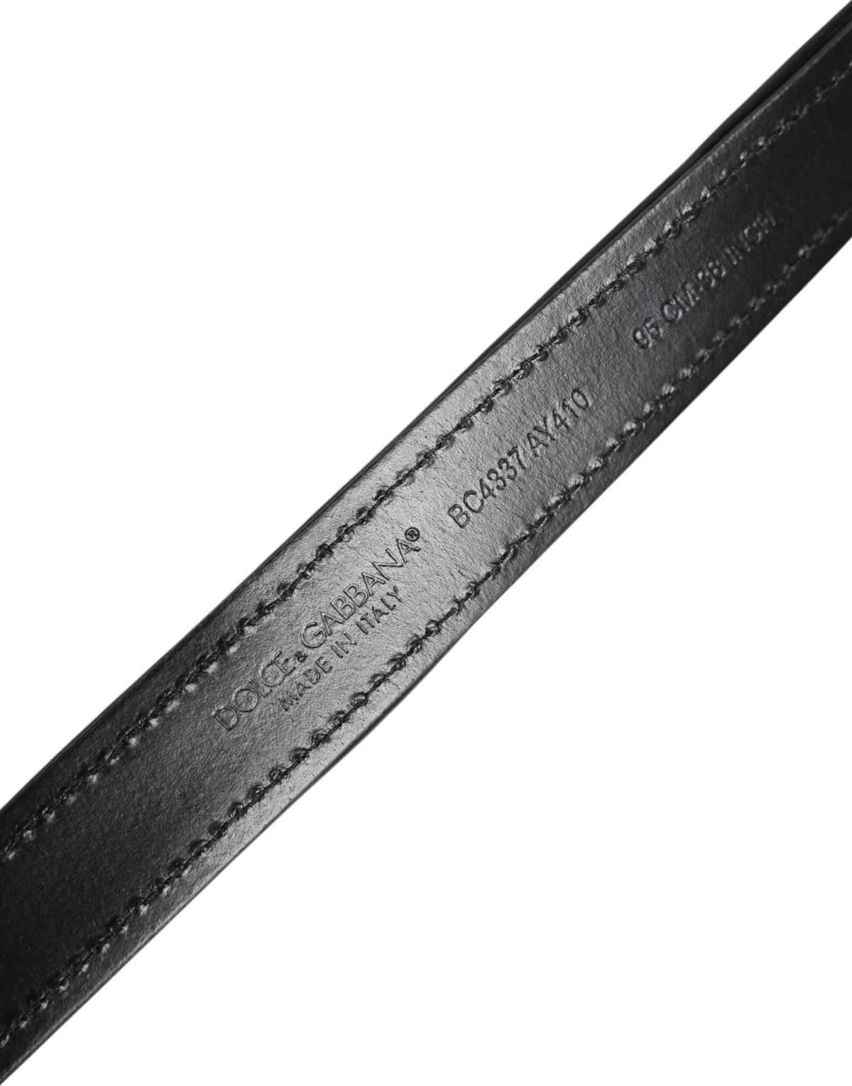 Ceinture à boucle en métal ornée de sequins noirs Dolce &amp; Gabbana