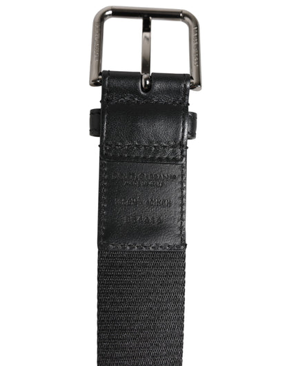 Ceinture Dolce & Gabbana en polyester bleu et noir avec boucle en métal