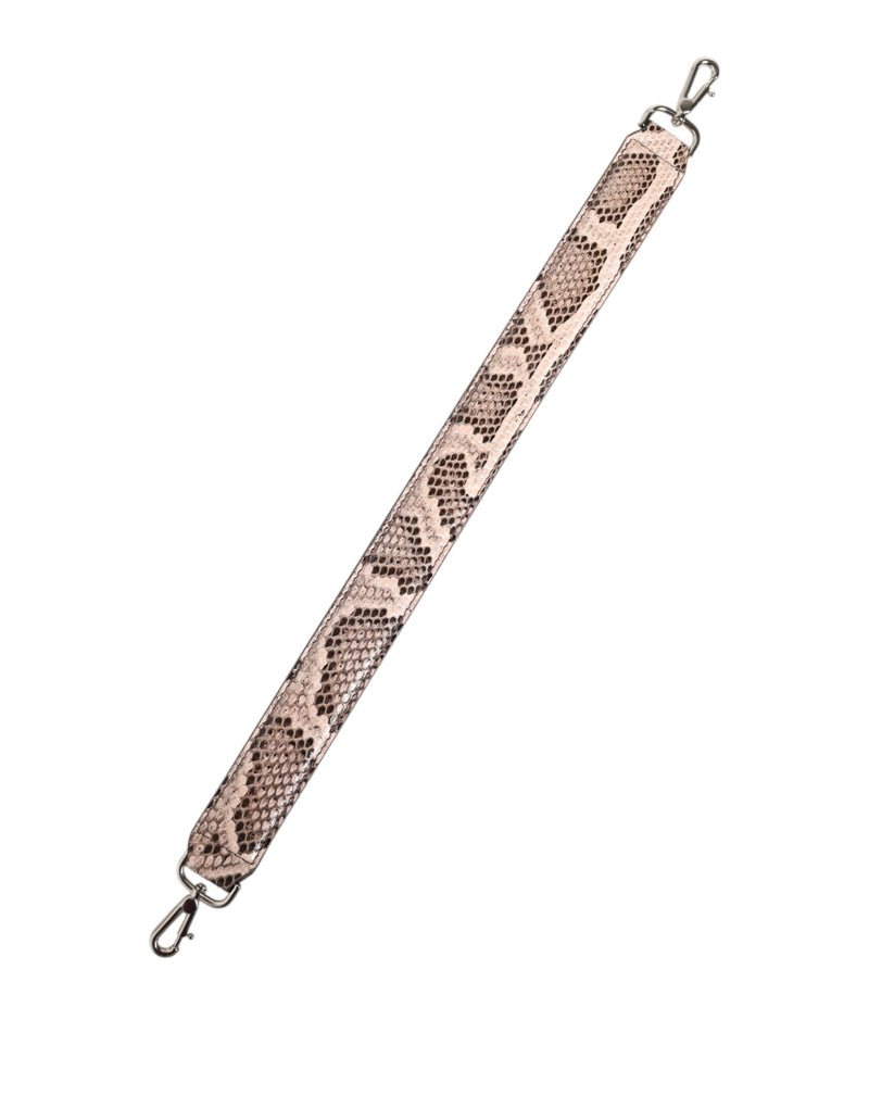 Dolce & Gabbana Sac à Main en Cuir Python Beige avec Bandoulière