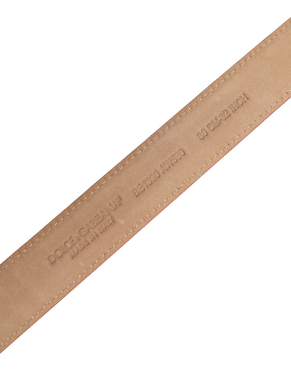 Ceinture Cintura en cuir rouge Dolce & Gabbana avec boucle en métal doré