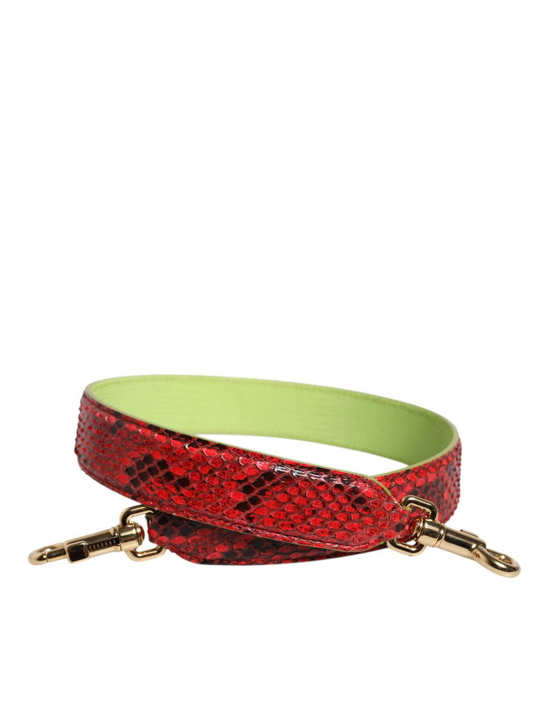 Dolce & Gabbana Sac à Main en Cuir Exotique Rouge avec Bandoulière
