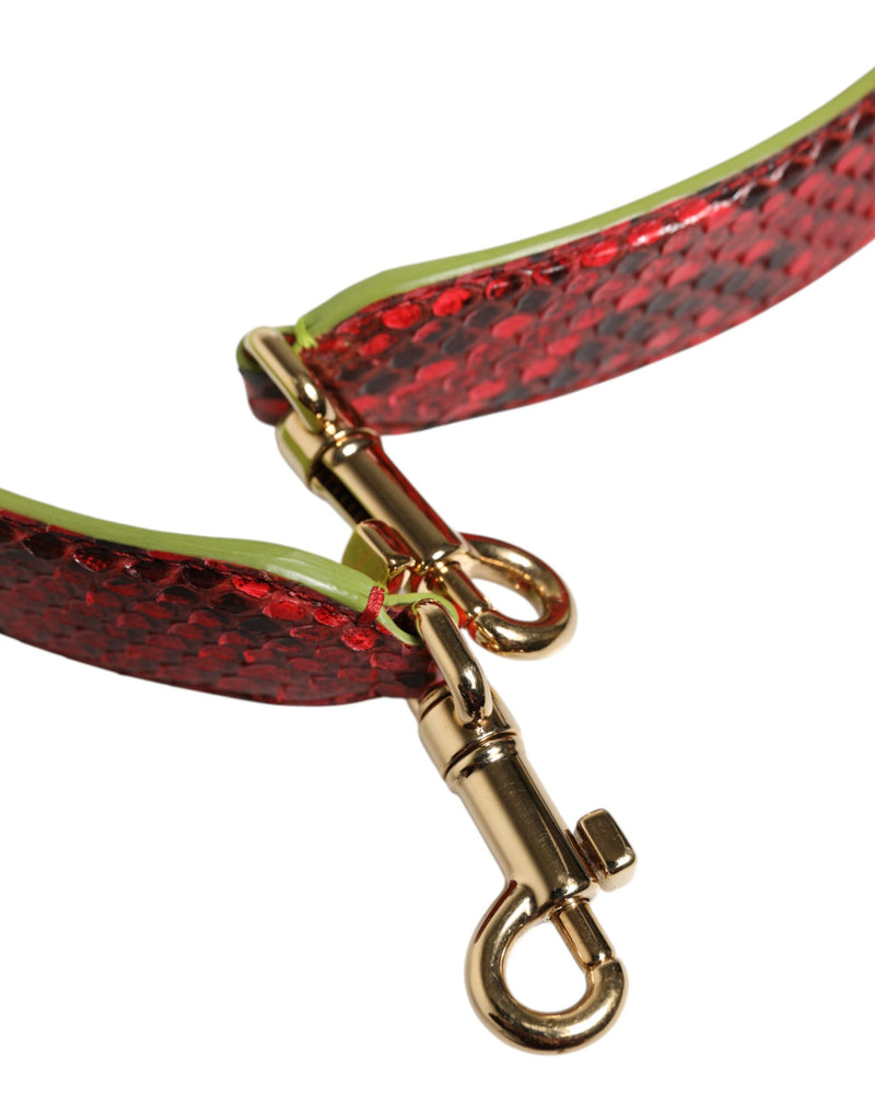 Dolce & Gabbana Sac à Main en Cuir Exotique Rouge avec Bandoulière