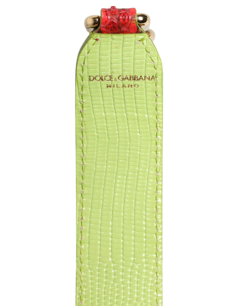 Dolce & Gabbana Sac à Main en Cuir Exotique Rouge avec Bandoulière