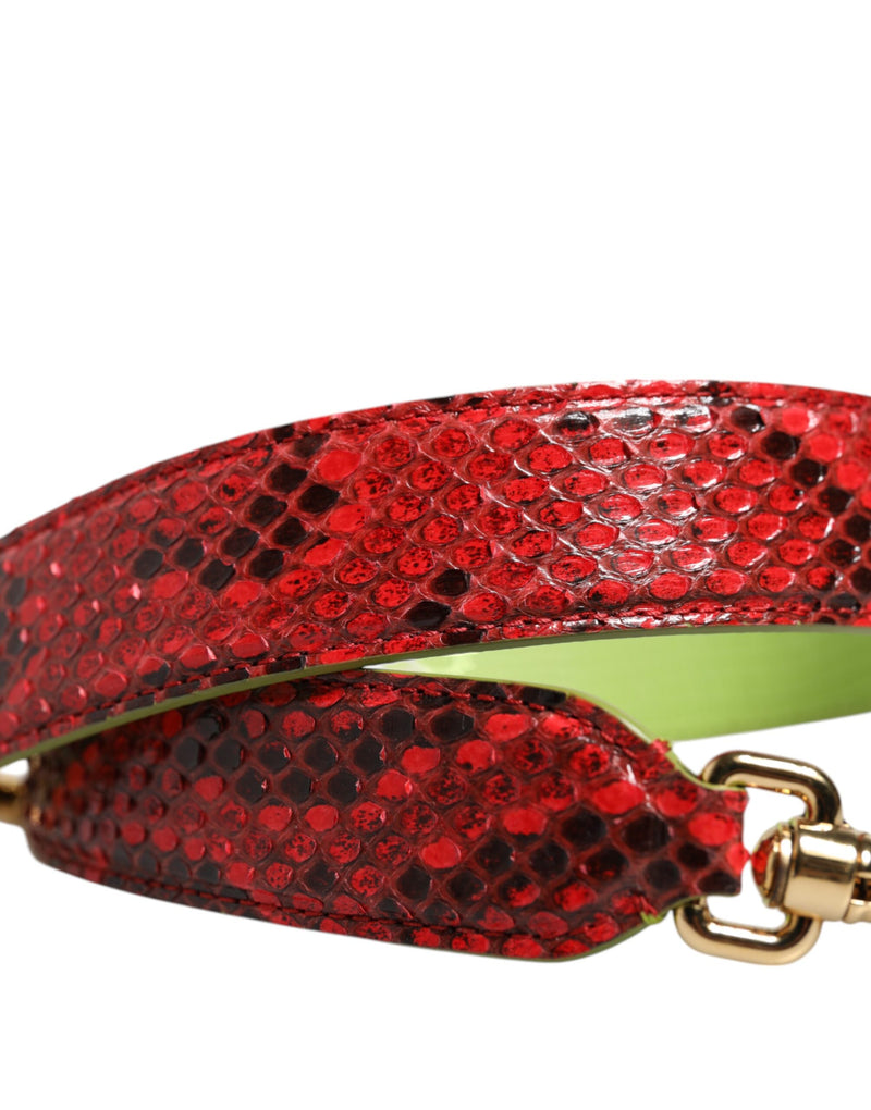 Dolce & Gabbana Sac à Main en Cuir Exotique Rouge avec Bandoulière