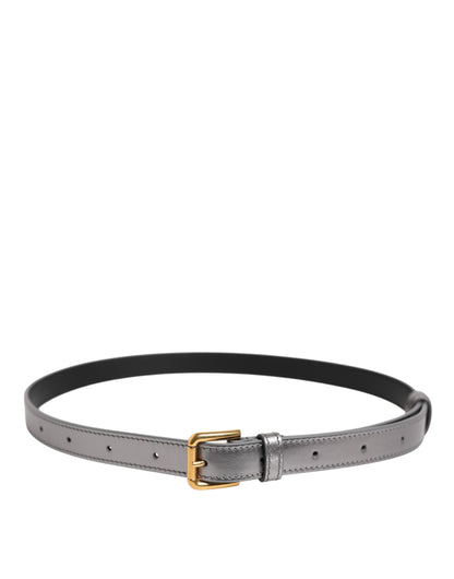 Dolce & Gabbana zilveren metalen tailleband met gegraveerd logo