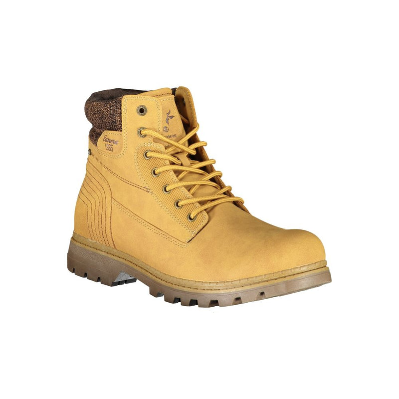 Carrera Yellow Polyester Ankle Boots with Laces for Men