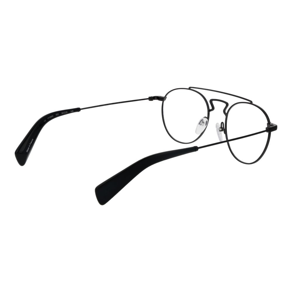 Yohji Yamamoto Black Men's Aviator Glasses Frame