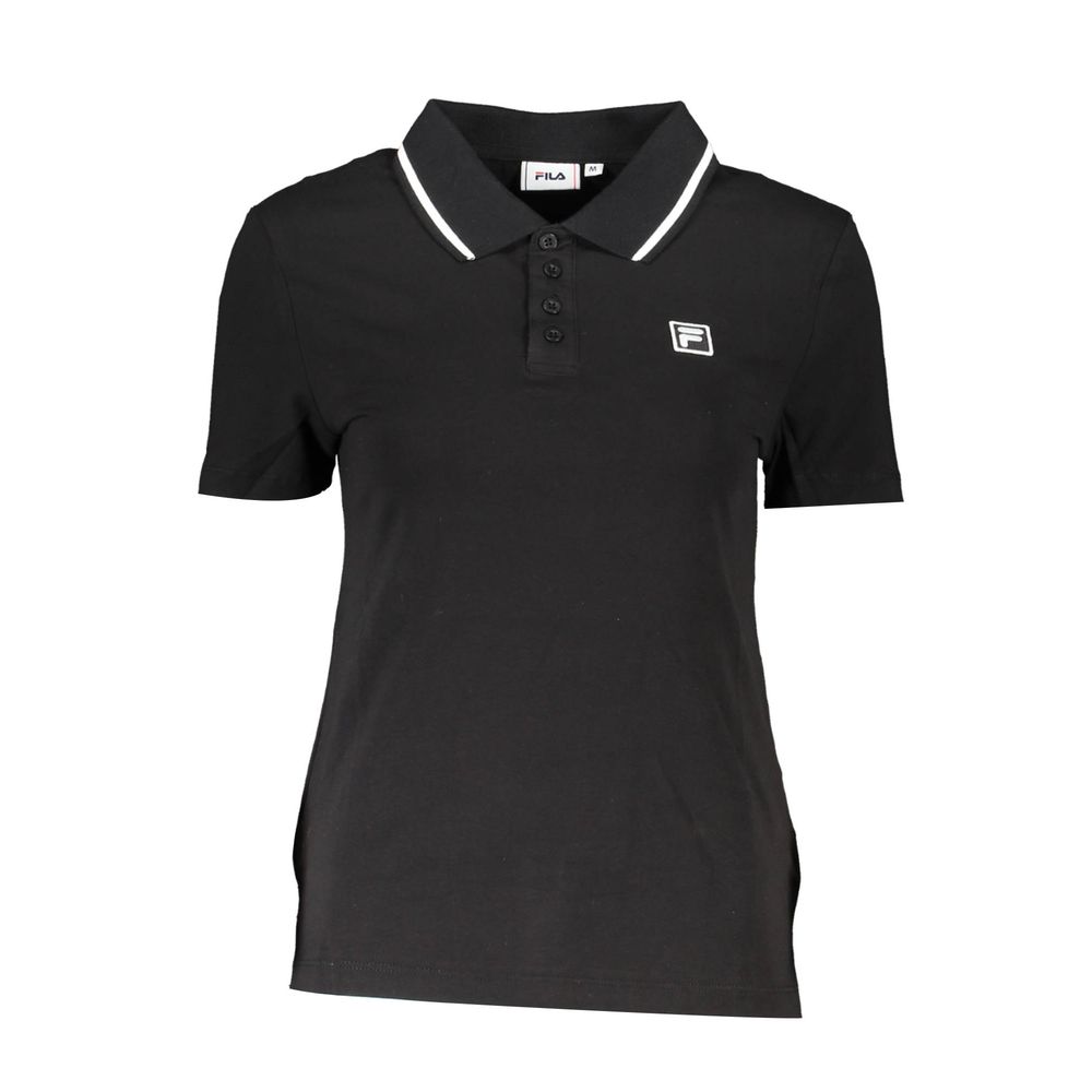 Polo en coton noir Fila