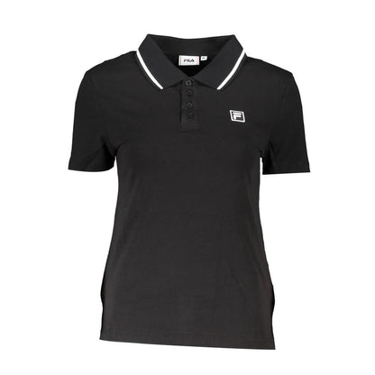 Polo en coton noir Fila