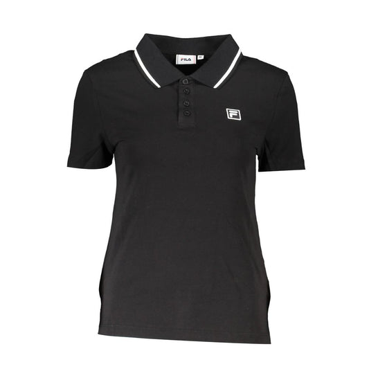 Polo en coton noir Fila