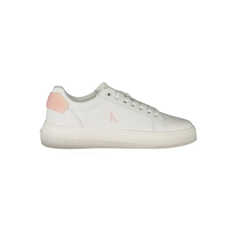 Calvin Klein White Leather Women Sneaker - Stylish Comfort