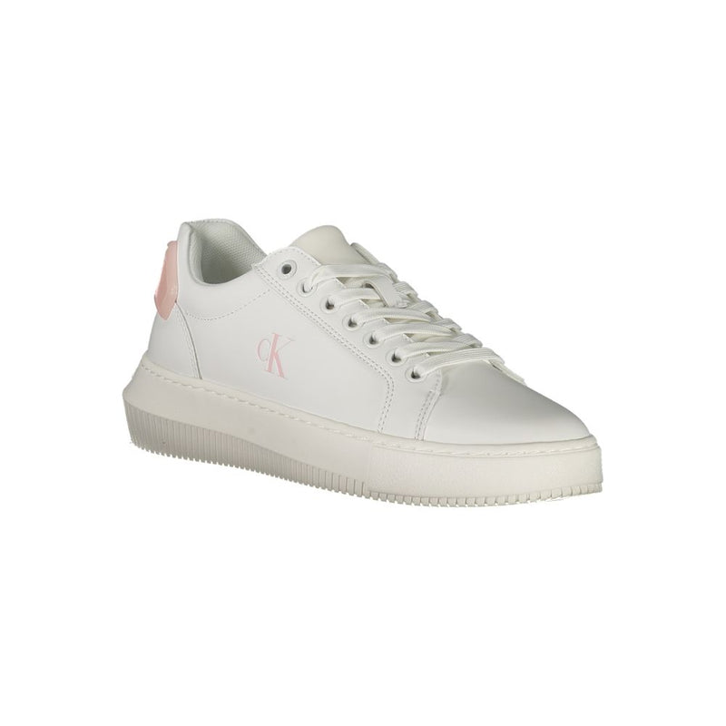Calvin Klein White Leather Women Sneaker - Stylish Comfort
