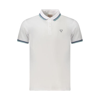 Polo Shirt Guess Jeans Blanc en Coton pour Hommes