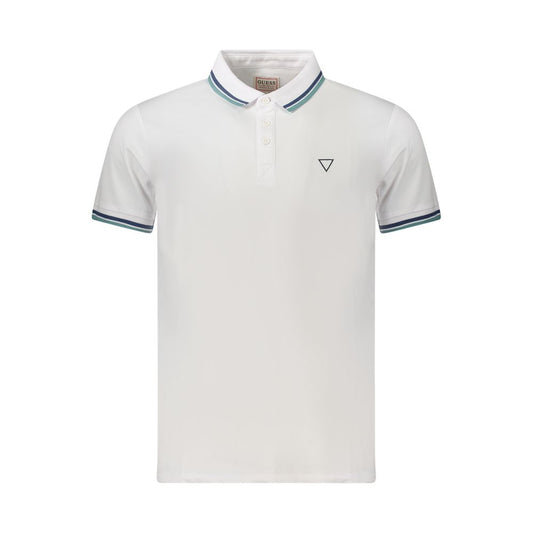 Polo Shirt Guess Jeans Blanc en Coton pour Hommes
