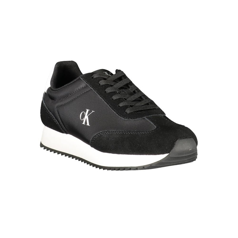 Calvin Klein Black Leather Women Sneaker - Stylish & Comfortable