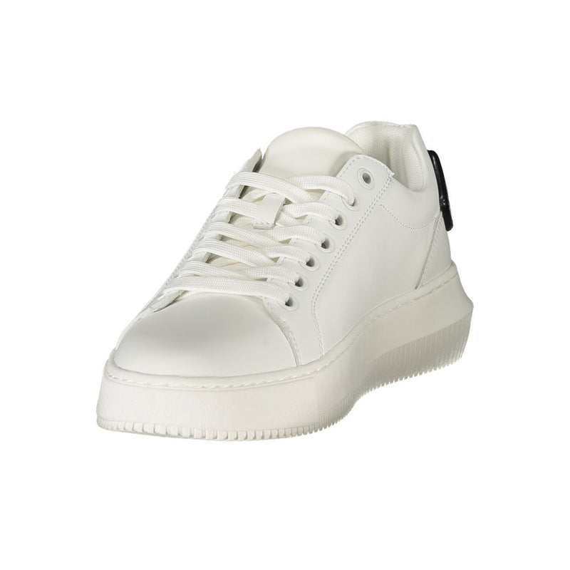 Calvin Klein White Leather Women Sneaker - Chic Comfort for Every Occasion