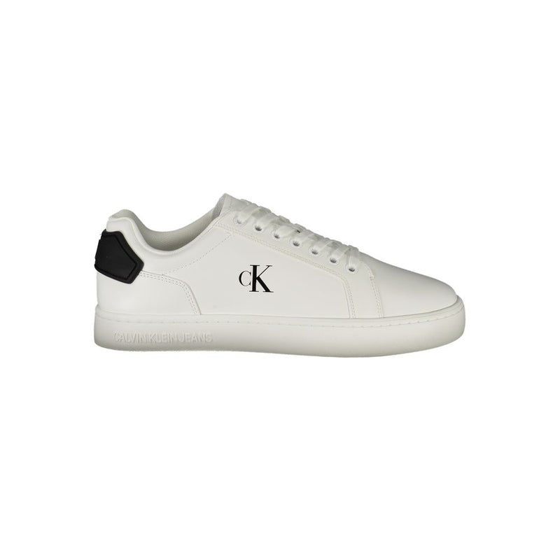 Calvin Klein White Leather Men Sneaker - Chic Athletic Style