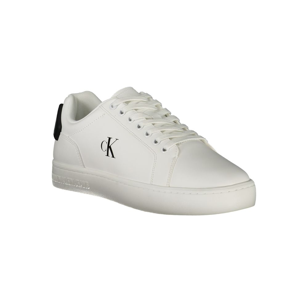 Calvin Klein White Leather Men Sneaker - Chic Athletic Style