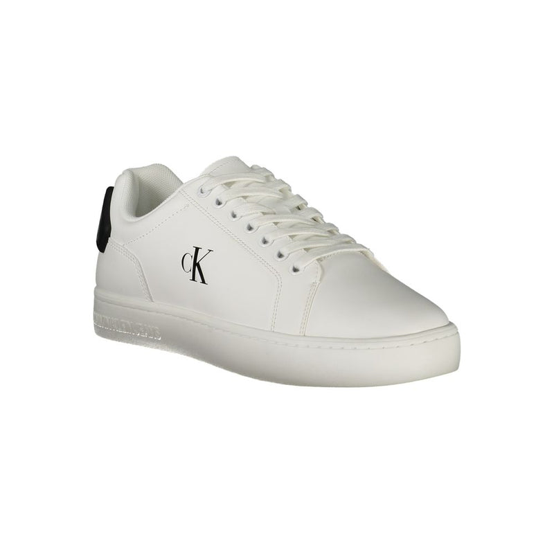 Calvin Klein White Leather Men Sneaker - Chic Athletic Style