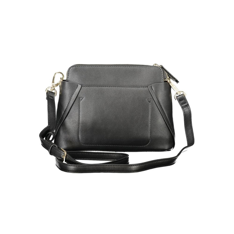 Mario Valentino Black Polyurethane Shoulder Bag - Stylish & Functional