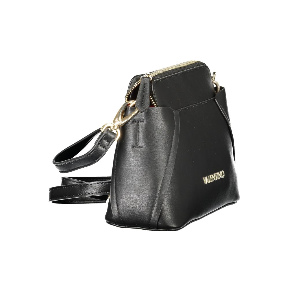 Mario Valentino Black Polyurethane Shoulder Bag - Chic & Versatile