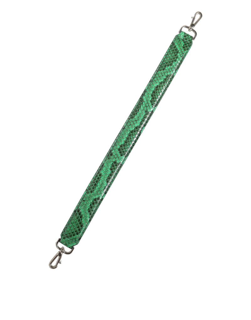 Dolce & Gabbana Black Green Exotic Leather Shoulder Strap