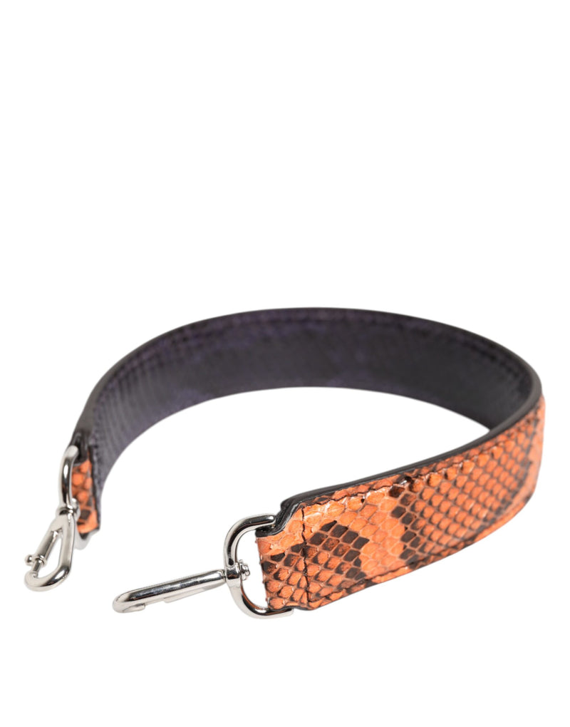 Dolce & Gabbana Sac en Cuir Python Orange avec Bandoulière