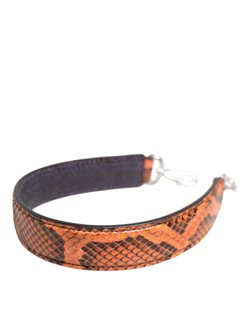 Dolce & Gabbana Sac en Cuir Python Orange avec Bandoulière